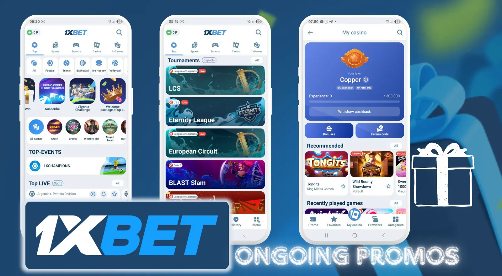 1xBet Bonuses Ongoing promo